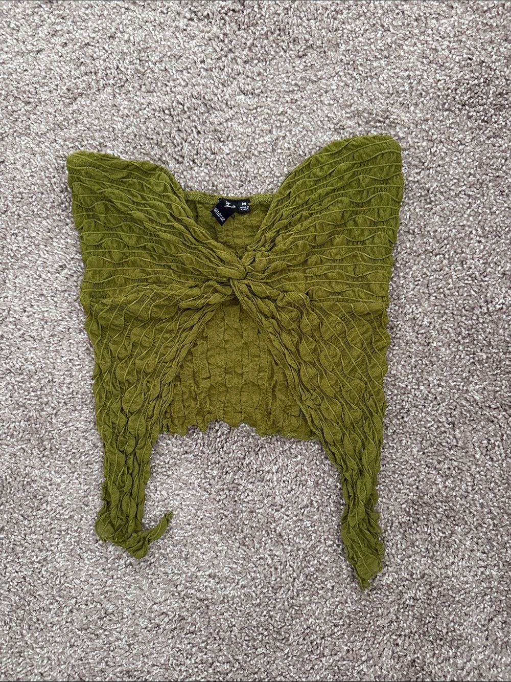 Windsor Olive Green Twist-Front Top